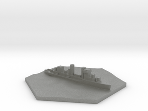 Destroyer WW2 warship hex counter in Gray PA12