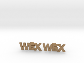 Monogram Cufflinks WEX in Natural Brass