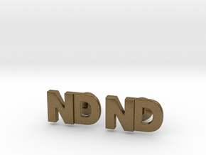 Monogram Cufflinks ND in Natural Bronze