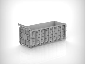 Steel Waste Container 01. 1:72 Scale  in White Natural Versatile Plastic