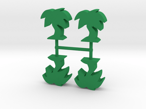 Palm Tree meeple v2, 4-set in Green Processed Versatile Plastic