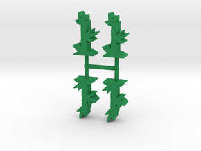 Bamboo meeple v2, 4-set in Green Processed Versatile Plastic