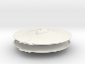 1000 TOS saucer v1 in White Natural Versatile Plastic