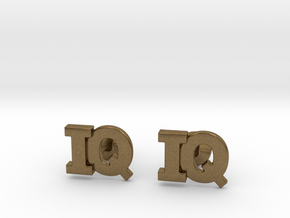 Monogram Cufflinks IQ in Natural Bronze