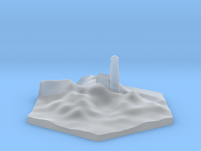 Lighthouse terrain hex tile counter in Smooth Fine Detail Plastic