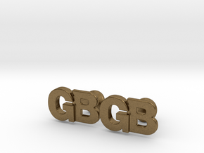 Monogram Cufflinks GB in Natural Bronze