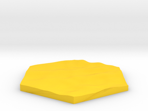 Desert sand terrain hex tile counter in Yellow Processed Versatile Plastic