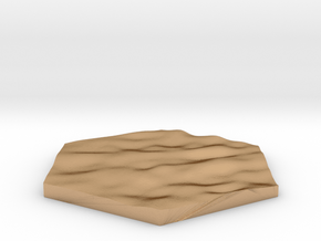 Desert sand terrain hex tile counter in Natural Bronze