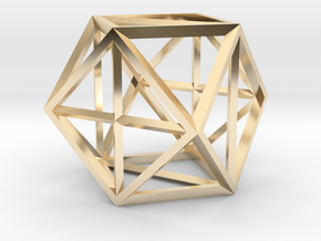 Meta Vector Equilibrium in 14k Gold Plated Brass