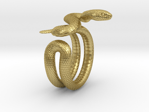 Snake Ring_R03 in Natural Brass: 5 / 49