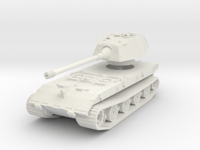 E-100 (Rear Turret) 1/76 in White Natural Versatile Plastic