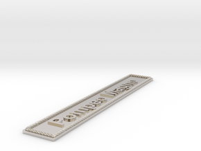 Nameplate Pompeo Magno in Rhodium Plated Brass