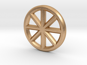 Wagon Wheel Pendant in Natural Bronze