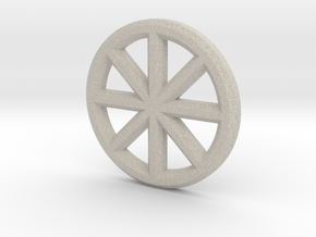 Wagon Wheel Pendant in Natural Sandstone