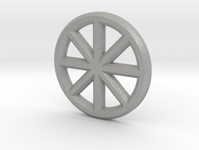 Wagon Wheel Pendant in Aluminum