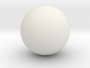 Sphere in White Natural Versatile Plastic