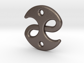 Fable medallion in Polished Bronzed Silver Steel