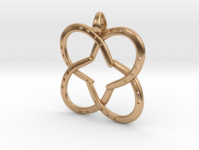 Four horseshoes for a clover [pendant] in Polished Bronze
