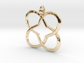Four horseshoes for a clover [pendant] in 14K Yellow Gold