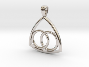 Two in one [pendant] in Rhodium Plated Brass