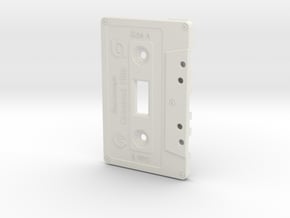 Cassette Light Switch Plate in White Natural Versatile Plastic