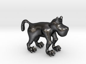 Dog in Polished and Bronzed Black Steel