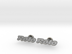 Rolo Cufflinks in Natural Silver