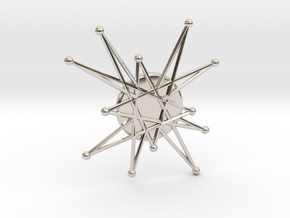 Atomic Starburst Tie Pin 2 in Platinum