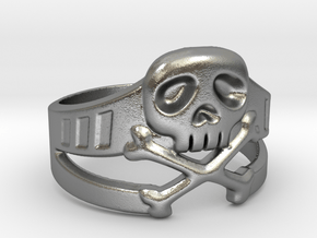 Space Captain Harlock Ring Size 13 in Natural Silver