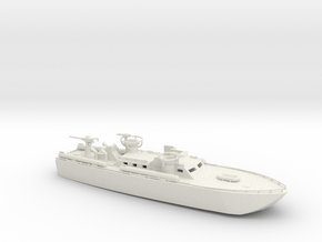 1/87 Elco 80 ft PT Boat Waterline in White Natural Versatile Plastic