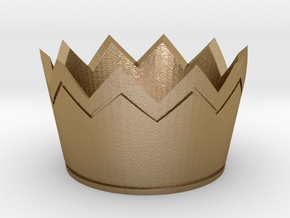Fall Guys Crown in Polished Gold Steel