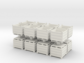 Palletbox Container (x16) 1/87 in White Natural Versatile Plastic