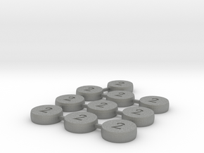 Pack of 10 d2s in Gray PA12