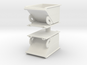 Forklift Dumpster (x2) 1/72 in White Natural Versatile Plastic