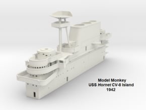 1/144 USS Hornet CV-8 Island, 1942 in White Natural Versatile Plastic