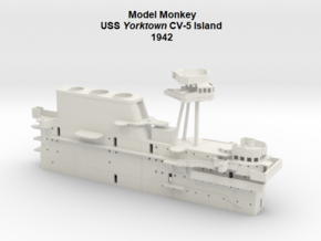 1/144 USS Yorktown CV-5 Island, 1942 in White Natural Versatile Plastic