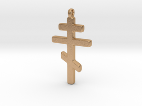 Byzantine Cross in Natural Bronze