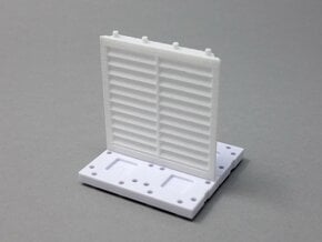 3D Double Louver in White Natural Versatile Plastic