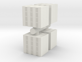 Concrete Bricks Pile (x4) 1/76 in White Natural Versatile Plastic