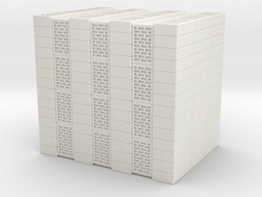 Concrete Bricks Pile 1/56 in White Natural Versatile Plastic
