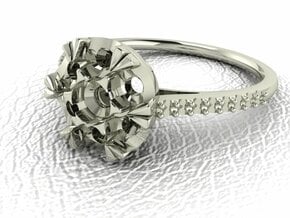 Grace illusion 4 engagement ring NO STONES SUPPLIE in 14k White Gold