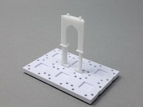 3D Ogee Arch Corner in White Natural Versatile Plastic