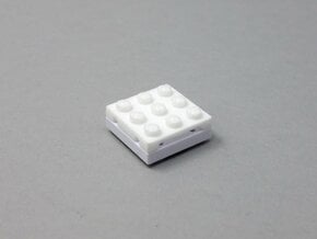 3D 1x1 Lego Building Block Compatible Tile in White Natural Versatile Plastic