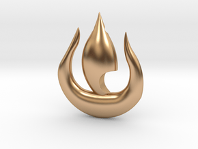 Fire Pendant in Polished Bronze