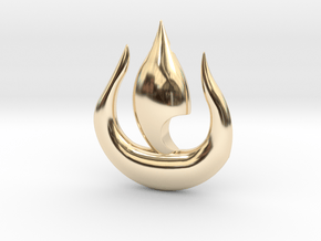 Fire Pendant in 14k Gold Plated Brass