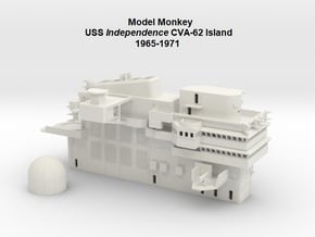 1/144 USS Independence CVA-62 Island 1965-1971 in White Natural Versatile Plastic