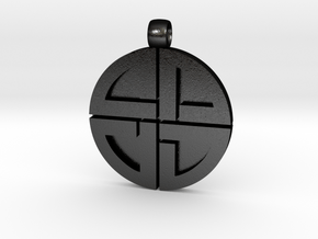 Shield Knot pendant in Matte Black Steel