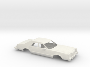 1/25 1977-79 Ford LTD II Sedan Shell in White Natural Versatile Plastic