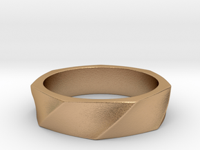 Heptagon Twist Ring in Natural Bronze: 5 / 49