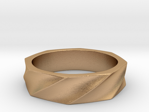Octagon Twist Ring in Natural Bronze: 5 / 49
